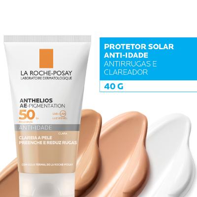 PROTETOR SOLAR ANTI-IDADE CLAREADOR LA ROCHE-POSAY ANTHELIOS AE-PIGMENTATION FPS50  COR CLARA 40G
