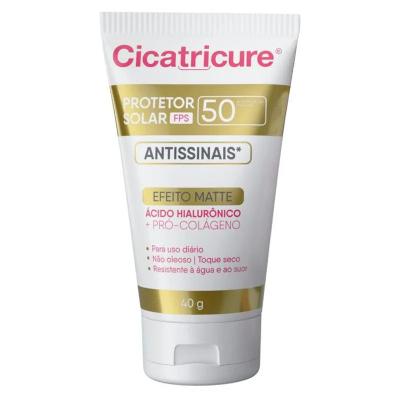 PROTETOR SOLAR CICATRICURE ANTISSINAIS FPS50 EFEITO MATTE - 40G