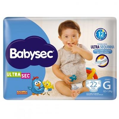 FRALDA BABYSEC ULTRASEC GALINHA PINTADINHA G 22 UNIDADES