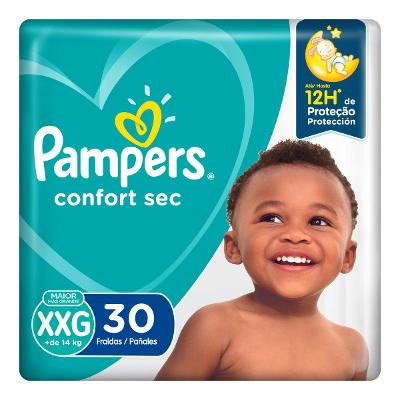 FRALDA PAMPERS CONFORT SEC XXG - 30 UNIDADES