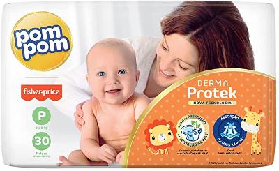 FRALDA POM POM DERMA JUMBO PEQUENA 30 UNIDADES