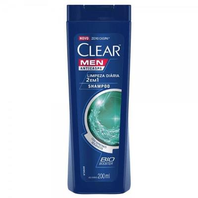 SHAMPOO ANTICASPA CLEAR MEN LIMPEZA DIÁRIA 2 EM 1 200ML