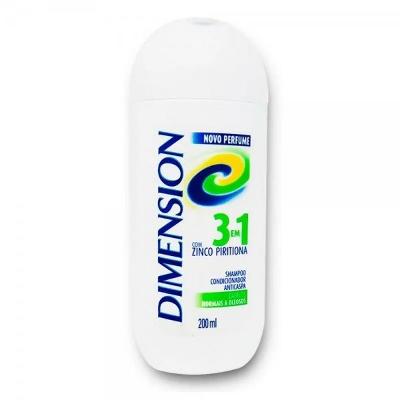 SHAMPOO DIMENSION ANTICASPA 3 EM 1 CABELOS OLEOSOS 200ML