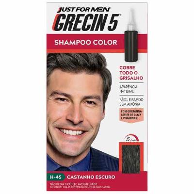 SHAMPOO COLOR GRECIN 5 TONALIZANTE MASCULINO CASTANHO ESCURO 60ML 1 UNIDADE