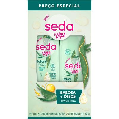 Seda Kit Shampoo 300ml + Condicionador Babosa + Óleos 190ml