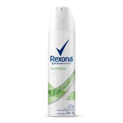 DESODORANTE FEMININO AEROSOL ANTITRANSPIRANTE REXONA BAMBOO E ALOE VERA 150ML