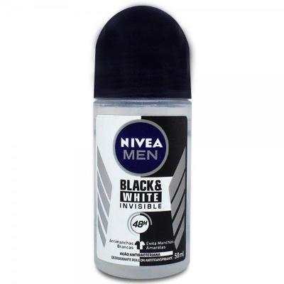 DESODORANTE ANTITRANSPIRANTE ROLL-ON NIVEA MEN INVISIBLE BLACK & WHITE 50ML