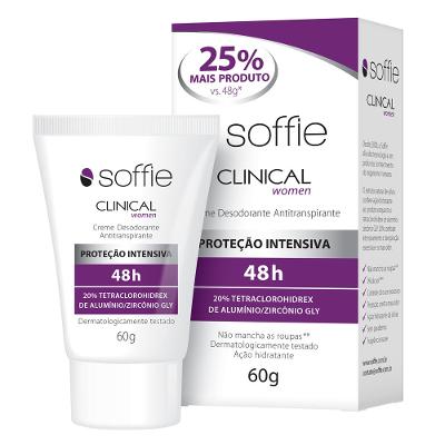 DESODORANTE SOFFIE CLINICAL 48H FEMININO 60G
