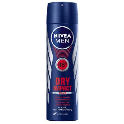 DESODORANTE ANTITRANSPIRANTE AEROSOL NIVEA MEN ACTIVE DRY IMPACT MASCULINO 150ML