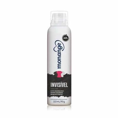 DESODORANTE ANTITRANSPIRANTE MONANGE INVISIBLE SEM ÁLCOOL AEROSOL 150ML