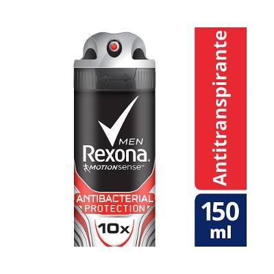 DESODORANTE ANTITRANSPIRANTE AEROSOL REXONA MEN ANTIBACTERIAL PROTECTION 150ML
