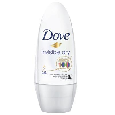 DESODORANTE DOVE ROLL ON INVISIBLE DRY FEMININO 50ML