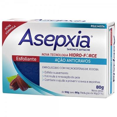 SABONETE FACIAL EM BARRA ASEPXIA ESFOLIANTE ANTIACNE 80G