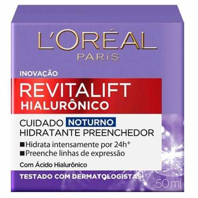 L'oréal Paris Creme Anti-Idade Revitalift Hialurônico Noturno 49g