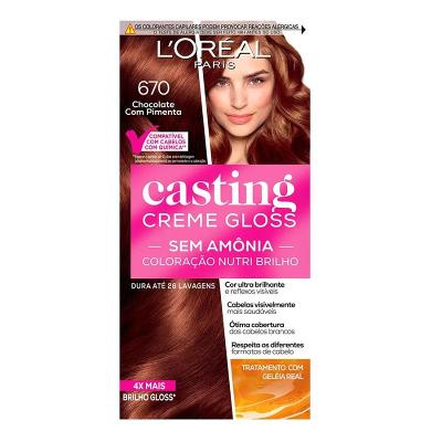 TINTURA SEMI-PERMANENTE CASTING CREME GLOSS 670 CHOCOLATE COM PIMENTA