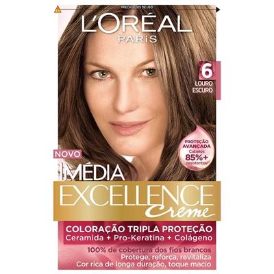 TINTURA IMÉDIA EXCELLENCE CREME L`ORÉAL PARIS - COR 6 LOURO ESCURO