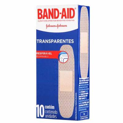 CURATIVO BAND-AID TRANSPARENTE 10 UNIDADES