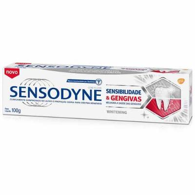 CREME DENTAL SENSODYNE SENSIBILIDADE & GENGIVAS WHITENING 100G