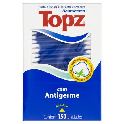 HASTES FLEXÍVEIS TOPZ ANTIGERME CAIXA 150 UNIDADES
