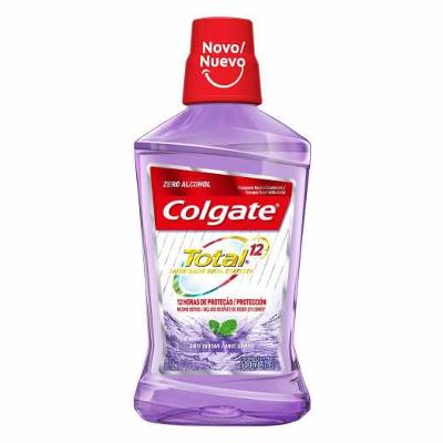 ENXAGUANTE ANTISSÉPTICO BUCAL COLGATE TOTAL 12 ANTI TÁRTARO S/ ÁLCOOL C/ 500ML
