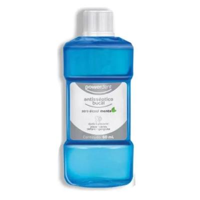 KIT POWERDENT VIAGEM ESCOVA DENTAL + CREME DENTAL + FIO DENTAL + ENXAGUANTE BUCAL