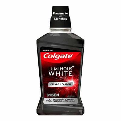 ENXAGUANTE ANTISSÉPTICO BUCAL COLGATE LUMINOUS WHITE CARVÃO - 500ML