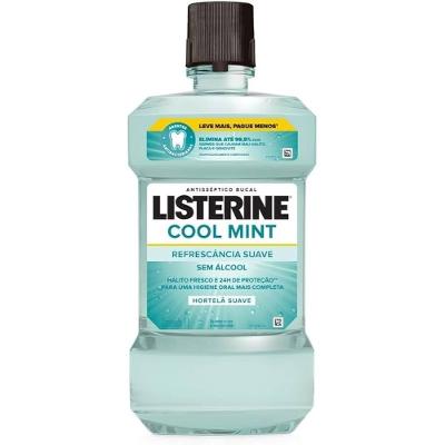 Antisséptico Bucal Listerine Cool Mint Refrescância Suave Sem Álcool 1L