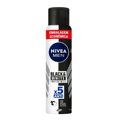 Desodorante Nive Men Black&White Invisible 48h Antitranspirante Masculino Aerosol 200ml