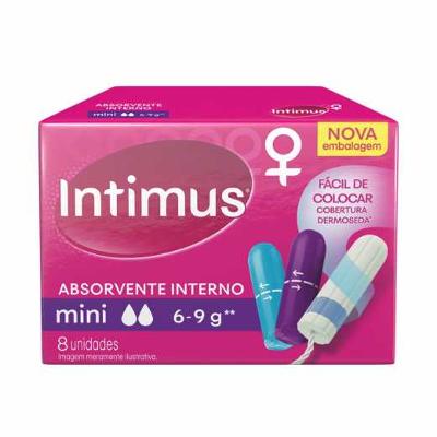 ABSORVENTE INTERNO INTIMUS MINI 8 UNIDADES