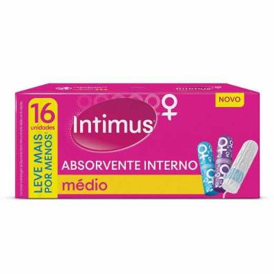ABSORVENTE INTERNO INTIMUS MÉDIO 16 UNIDADES LEVE MAIS POR MENOS