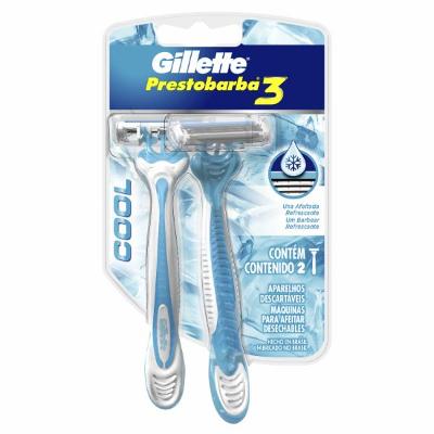 APARELHO DE BARBEAR DESCARTÁVEL GILLETTE PRESTOBARBA 3 COOL - 2 UNIDADES