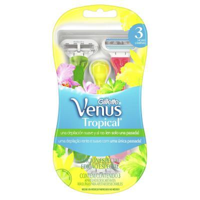 APARELHO DE DEPILAÇÃO GILLETTE VENUS TROPICAL 3 UNIDADES