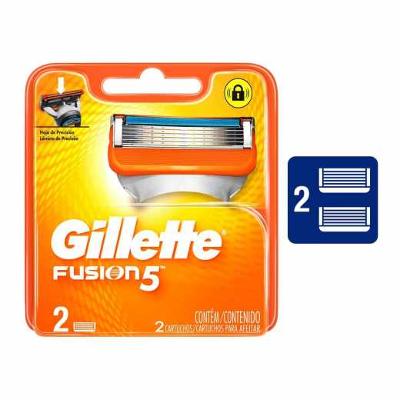 CARGA PARA APARELHO DE BARBEAR GILLETTE FUSION5 2 UNIDADES