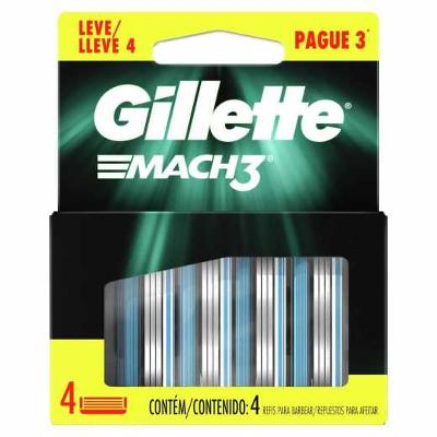 CARGA PARA BARBEAR GILLETTE MACH3 4 UNIDADES - LEVE 4 PAGUE 3