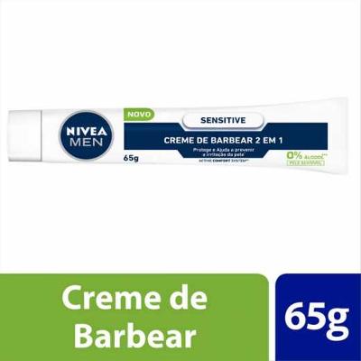 CREME DE BARBEAR 2 EM 1 NIVEA MEN SENSITIVE 65G