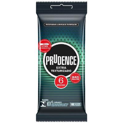 PRESERVATIVO PRUDENCE EXTRA TEXTURIZADO 6 UNIDADES