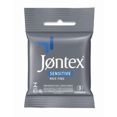 Preservativo Lubrificado Jontex Sensitive 3 unidades