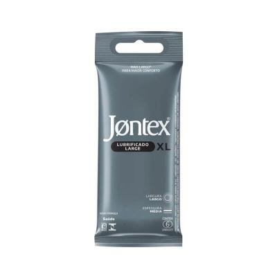 PRESERVATIVO JONTEX LUBRIFICADO XL - 6 UNIDADES
