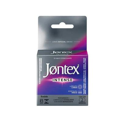 Jontex Preservativo Masculino Lubrificado Intense 2 Unidades