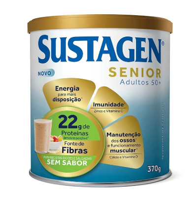 Sustagen Senior Complemento Alimentar 50+ Sem Sabor Lata 370g