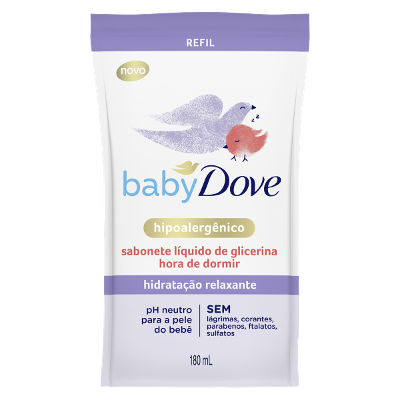 Sabonete Líquido Baby Dove Hidratação Relaxante Refil com 180ml
