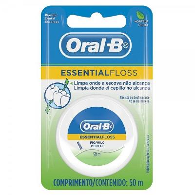 FIO DENTAL ORAL-B SABOR HORTELÃ- MENTA 50 METROS