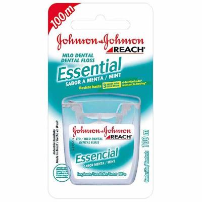 Fio Dental Johnson's Reach Essencial Sabor Menta 100 Metros