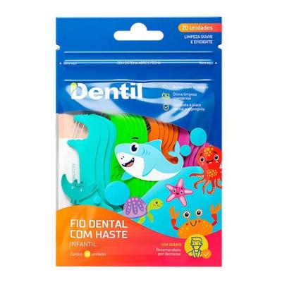 Dentil Fio Dental Kids Com Haste 20 Unidades