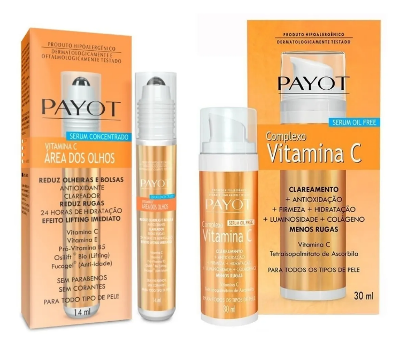 Kit Payot c/ Sérum Clareador + Roll On Área Dos Olhos Vitamina C Payot