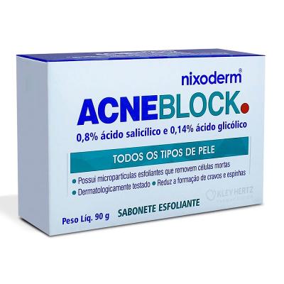 ACNEBLOCK SABONETE ESFOLIANTE TODOS TIPOS DE PELE 90G