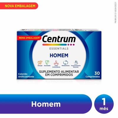 Polivitaminico Centrum Essentials Homem de a a Zinco 30 Comprimidos