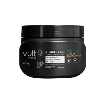 Creogel 3 em 1 Vult Cabelos Ondulados e Cachos 250g