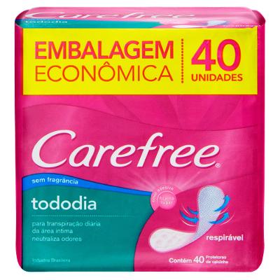 PROTETOR DIÁRIO CAREFREE TODODIA SEM PERFUME 40 UNIDADES
