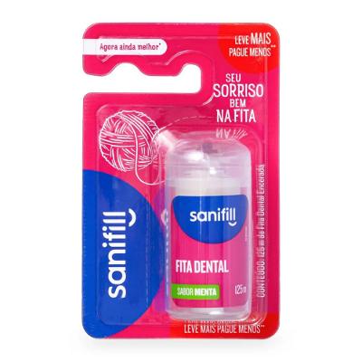 FITA DENTAL SANIFILL MENTA COM 125M - 1 UNIDADE - LEVE MAIS PAGUE MENOS